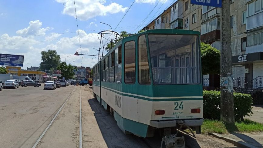 Затримка руху трамваїв у Житомирі
