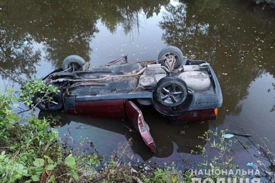 У Левкові автівка з жінкою-водієм і півторарічним хлопчиком впала у водойму