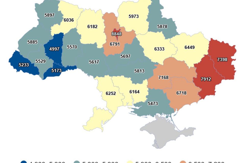 6 436 грн — середня пенсія в Україні, а на Житомирщині тільки 6 182 грн