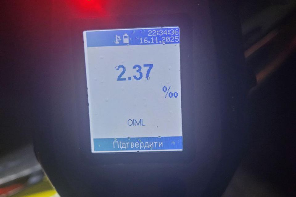 За вихідні патрульні виявили 6 кермувальників з ознаками сп'яніння