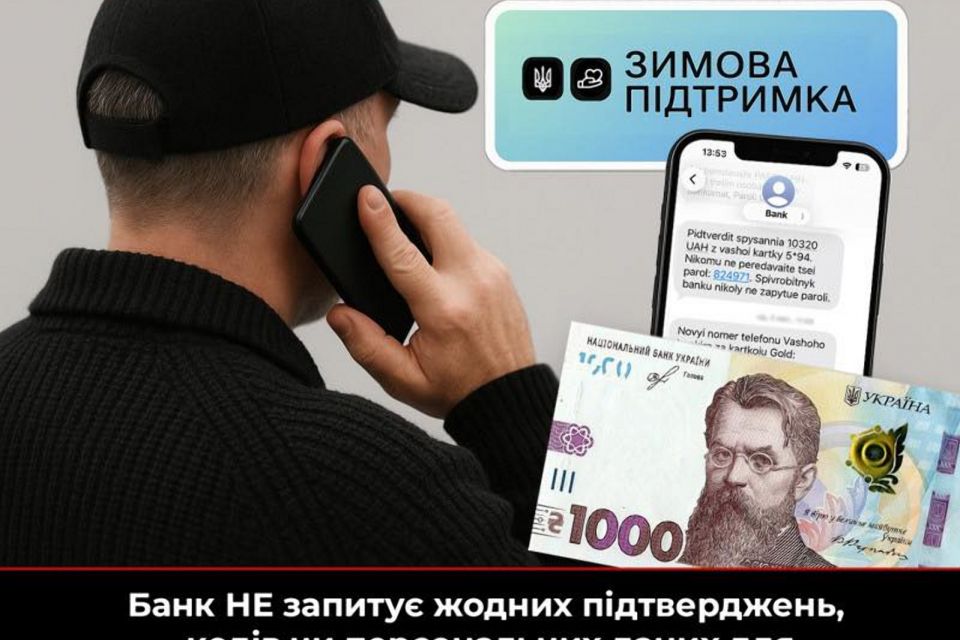 Хотів отримати "зимову підтримку", натомість втратив 25 тис. грн — поліція застерігає від шахрайської схеми