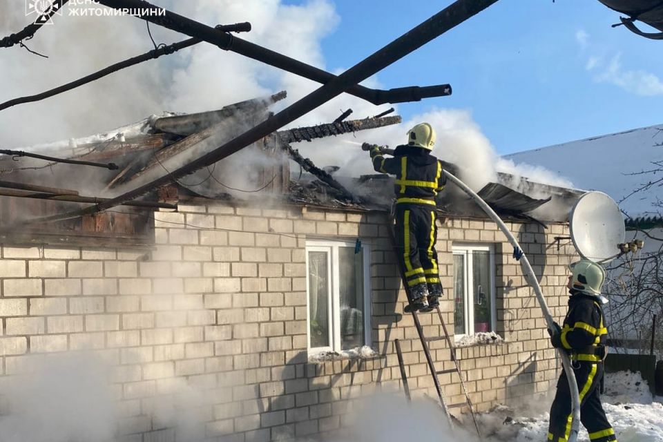 Сьогодні вдень рятувальники ліквідували загоряння у житловому будинку в Черняхові