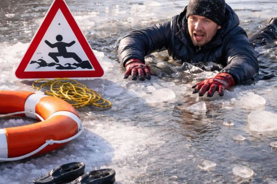 Обережно: відлига! Лід стає небезпечним!