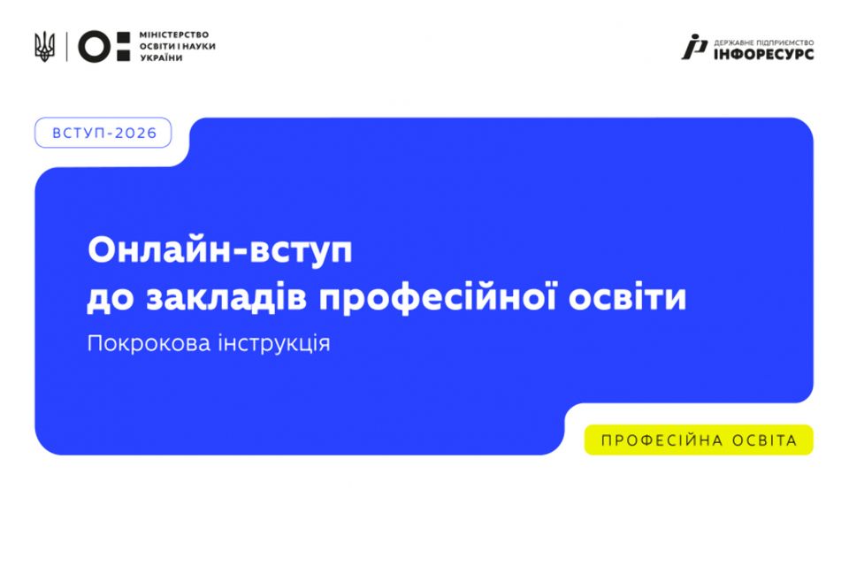 Як вступникам подати онлайн заяву до закладу професійної освіти