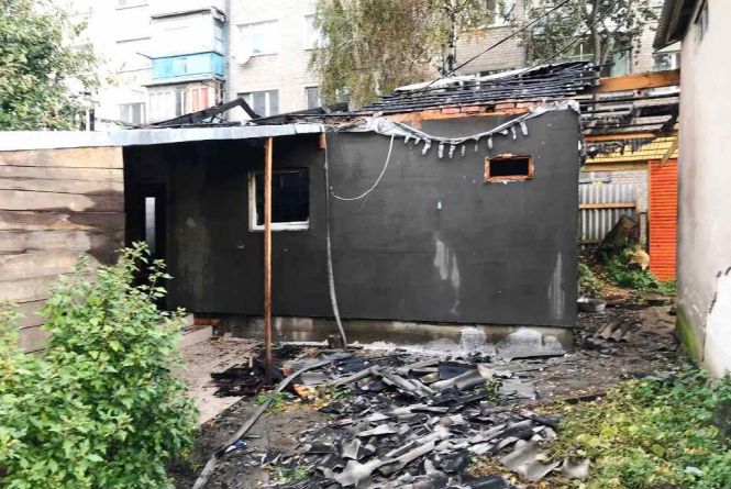 У Житомирі горіла приватна лазня