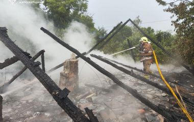 На Бердичівщині від блискавки загорівся приватний будинок