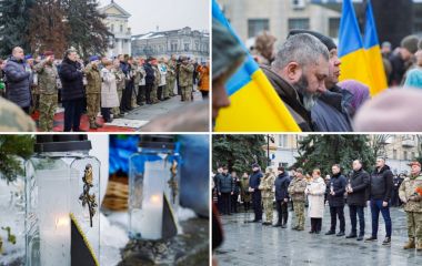 У Житомирі вшанували пам’ять загиблих Героїв у четверту річницю повномасштабного вторгнення. ФОТО. ВІДЕО