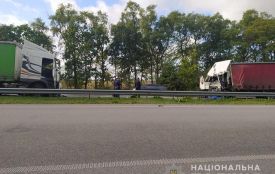 Під Новоградом-Волинським лоб в лоб зіткнулися дві вантажівки: один водій загинув, двоє людей травмовано