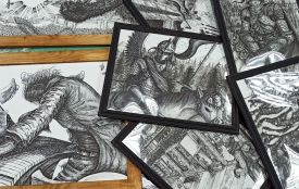 Перша персональна виставка Тимофія Сокольнікова: історичне фентезі у графічній техніці