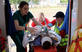 Рятувальники Житомирщини провели навчання з нагоди Всесвітнього дня екстреної медичної допомоги