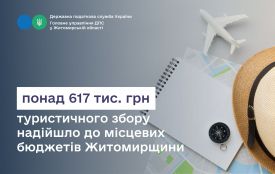 До місцевих бюджетів Житомирщини надійшло понад 617 тис. грн туристичного збору, - податківці