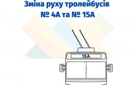 Нагадуємо:  8-12 вересня змінять маршрути руху тролейбуси №4А та №15А