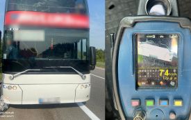 Патрульні за допомогою приладів TruCAM зафіксували перевищення швидкості руху пасажирськими автобусами