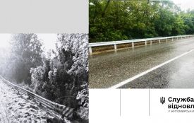 Завершено роботи із заміни бар’єрного огородження на національній дорозі поблизу села Дениші