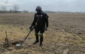 Біля села Гадзинка піротехніки ДСНС області знешкодили два артилерійських снаряди часів Другої світової війни