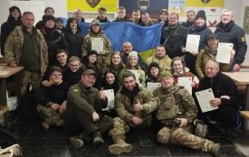 Студенти та службовці завершили курс підготовки до національного спротиву