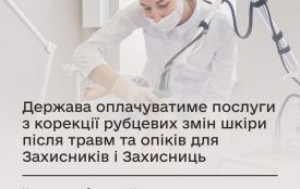 Держава оплачуватиме послуги з корекції рубцевих змін шкіри після травм та опіків для Захисників і Захисниць