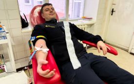 Поліцейські охорони та рятувальники Житомирщини долучилися до донорства крові напередодні Дня волонтера