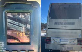 В Іванівці маршрутка мчала зі швидкістю 103 км/за годину — водія оштрафували патрульні