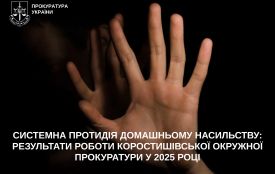 Системна протидія домашньому насильству: результати роботи Коростишівської окружної прокуратури у 2025 році