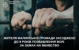 Жителя Малинської громади засуджено до 8 років позбавлення волі за замах на вбивство