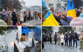 У Житомирі вшанували пам’ять загиблих Героїв у четверту річницю повномасштабного вторгнення. ФОТО. ВІДЕО