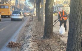 У Житомирі прибирають узбіччя після зими
