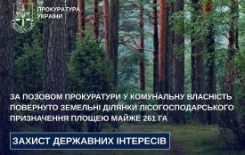 За позовом прокуратури у комунальну власність повернуто земельні ділянки лісогосподарського призначення площею майже 261 га