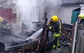 У Житомирі під ранок зайнялася пожежа на території приватного домогосподарства