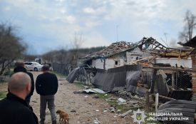 Поліція працює на місці ворожого обстрілу на Коростенщині