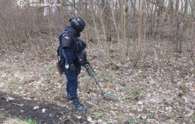 У селі Кам’янка піротехніки ДСНС знищили артснаряд часів Другої світової війни