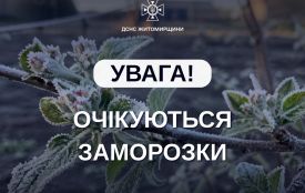 Увага!  Вночі 29 та 30 квітня в Україні в повітрі заморозки 0-3°