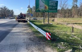 На магістральній дорозі Київ – Чоп замінено 2,5 км секцій дорожніх огорож