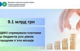 На Житомирщині надходження податку на доходи фізичних осіб склали понад 9,1 млрд гривень
