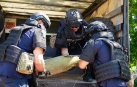 Артснаряд та фугасну авіаційну бомбу, знайдені місцевими жителями, знищили піротехніки