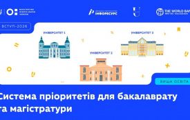 МОН: Система пріоритетності для бакалаврату та магістратури