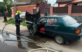 Вранці у Бердичеві рятувальники ліквідували пожежу легкового автомобіля