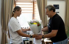 Житомирщина пишається своїми чемпіонами: Віталій Бунечко привітав триразову чемпіонку України Валерію Шищук