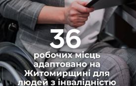 На Житомирщині 27 роботодавців отримали компенсацію за облаштування робочих місць для людей з інвалідністю