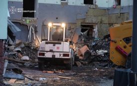 У Житомирі тривають аварійно-відновлювальні роботи на місці російського удару