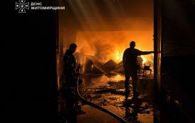 Вночі на Коростенщині горіло підприємство з виготовлення паливних брикетів