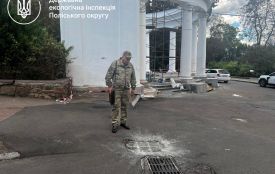 Чоловіка, який злив залишки фарби у дощову каналізацію під час ремонту арки у Шодуарівському парку, покарали екологи