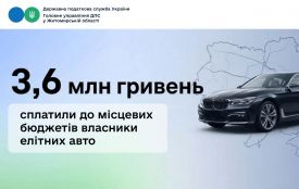 На Житомирщині власники елітних авто сплатили до місцевих бюджетів 3,6 млн гривень