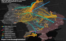 Монітори показали орієнтовний маршрут ракет та дронів під час атаки України в ніч на 24 вересня