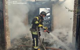 Після російських атак виникли пожежі і пошкодження інфраструктури в Житомирі, Коростені, Звягелі та Овручі