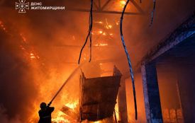 У с. Біла Криниця горіло підприємство по виготовленню деревно-паливних гранул