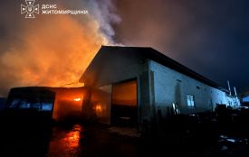 У Коростишеві горів цех із обробки граніту