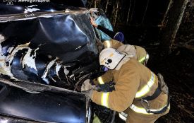 Рятувальники деблокували тіло загиблої з понівеченого внаслідок ДТП легковика