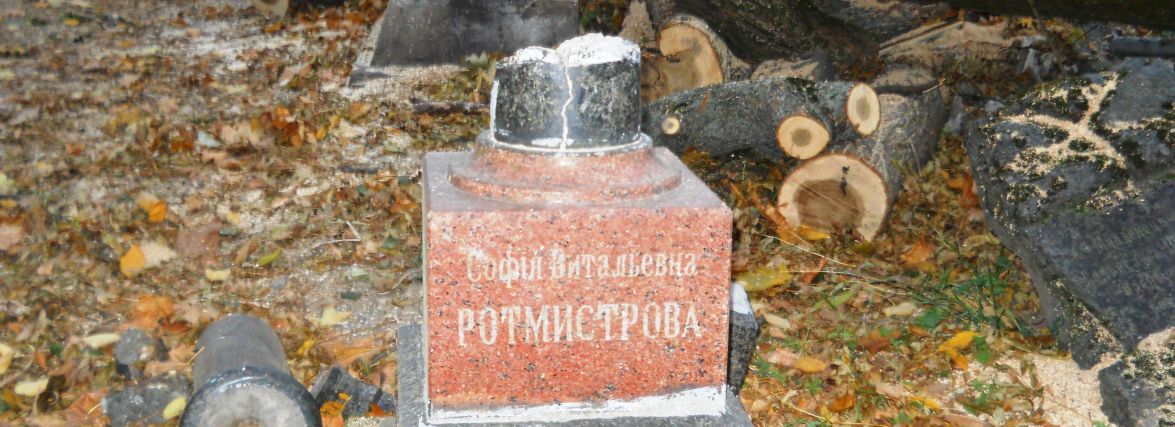 Зрізаючи старі дерева на кладовищі, пошкодили старовинні пам'ятники