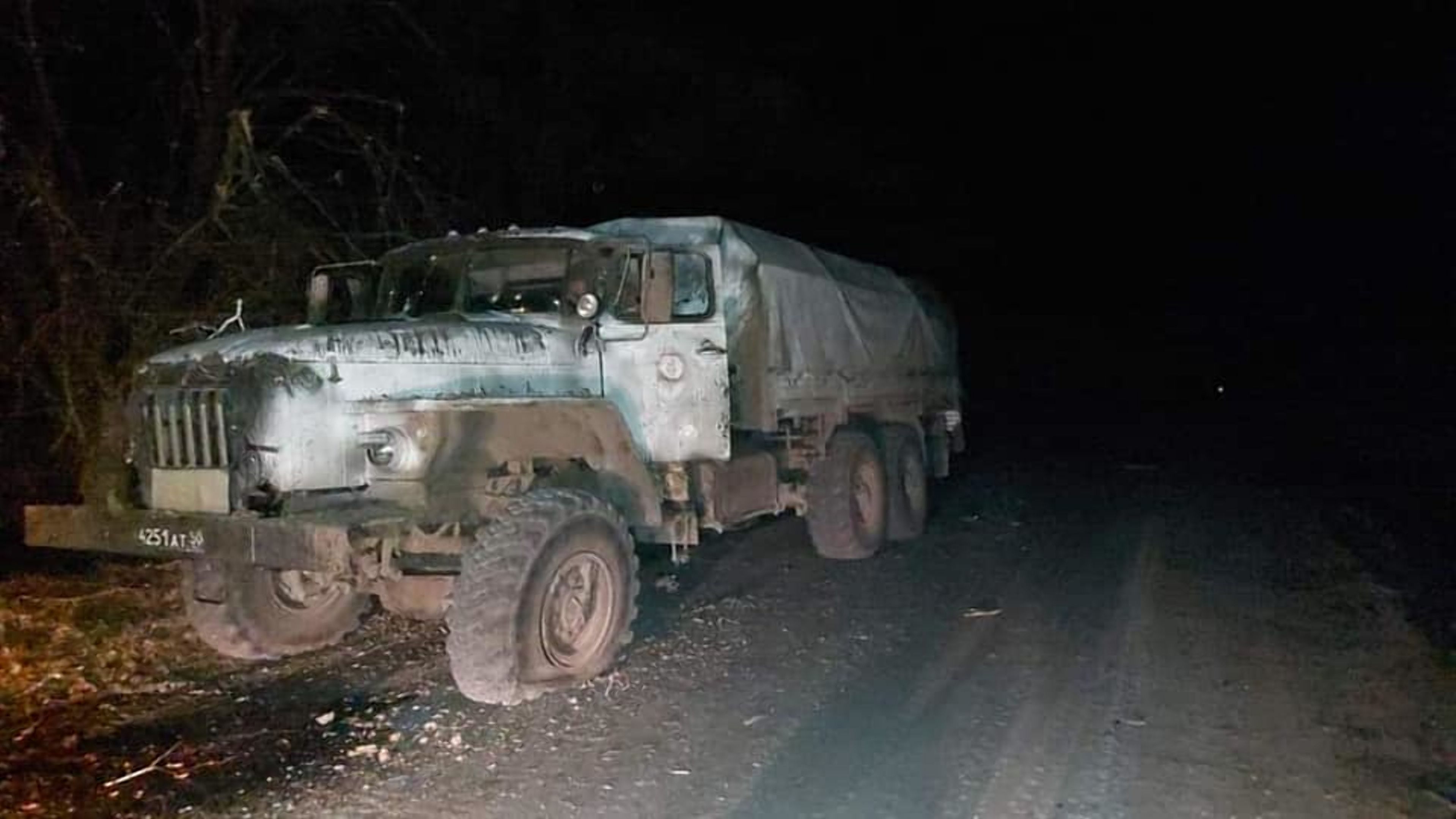 Видео украины 20.02 24. Расстрелянный Урал 4320. Колонны военных разбита.